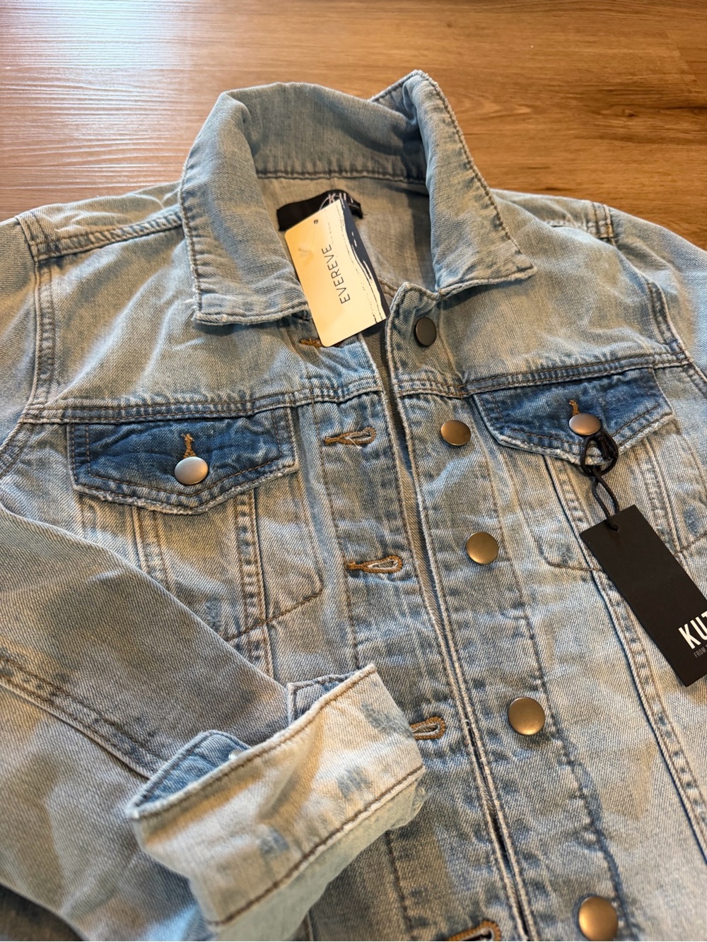 Kut from the Kloth Light Wash Denim Jacket - WOMENS Julia - Picture 3 of 4